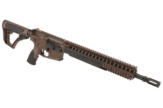 The Daniel Defense 14.5in 5.56 M4A1 Rifle with 12.25in M4A1 RIS II and Pinned Flash Suppressor has a mil-spec cerakote finish
